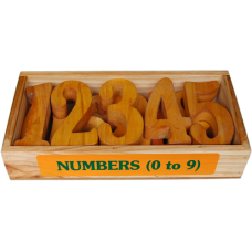 Numbers (0-9) in Wooden box